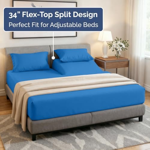 Flex Top Split Head King 4 Piece Sheet Set - Image 3