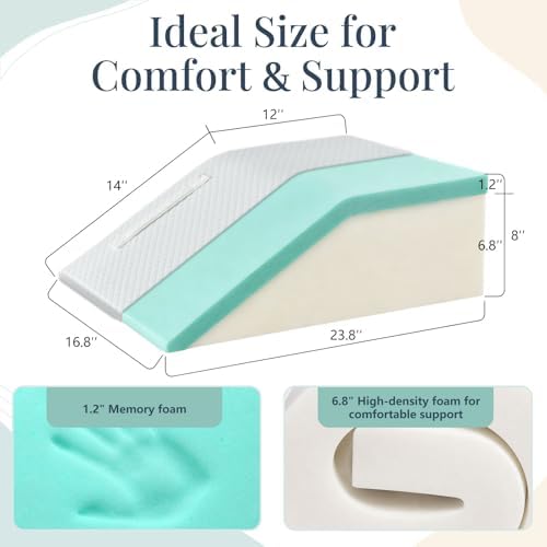 Yojoker Leg Elevation Pillow Blood Circulation, Memory Foam Wedge Pillow - Image 5