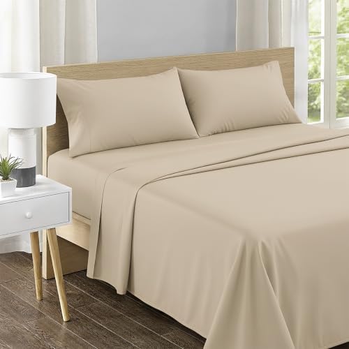 Feather & Stitch 100% Cotton Sateen 500 TC Twin Size Bed Sheet Set - Image 2