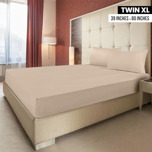 Pack of 2 Twin XL Fitted Sheet, Fits Up to 15 Inch Deep Pocket - Image 2