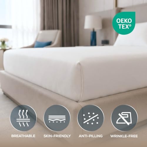 Bulk 24-Pack Twin Flat Sheet Only, Hotel Top Sheet - Image 4
