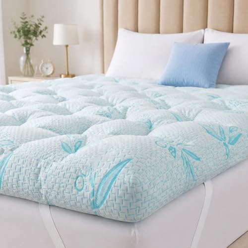 SHOUREN 4 Inch Mattress Topper Queen Size, 2100 GSM Pillow Top by SHOUREN