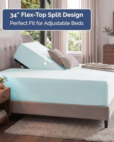 CGK Linens Extra Deep Flex Top Split Head King Fitted Sheet Only - Image 3