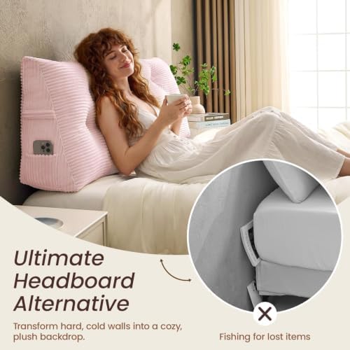 Sasttie Headboard Pillow Queen, Bed Wedge Pillow Headboard - Image 5