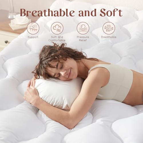 4 Inch Memory Foam Mattress Topper Back Pain Relief King Size - Image 4