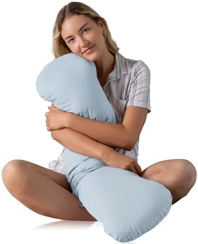 SleepCloud Weighted Body Pillow 6.5lbs, Cooling Tencel Cover, 41” x 10” by SleepCloudBodyPillows