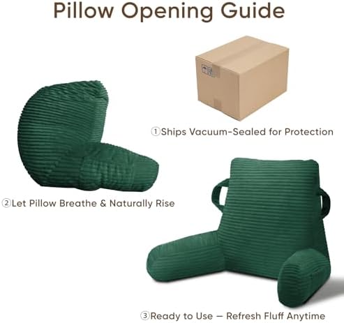 Reading Pillow for Sitting in Bed Adult, Memory Foam - Image 7