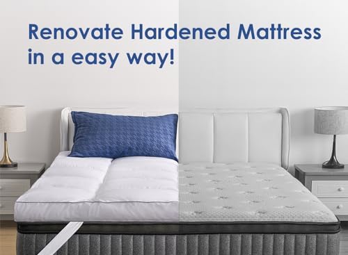 Marine Moon Mattress Topper Full Cooling Plush Pillow Top Mattress Pad Feather - Image 6