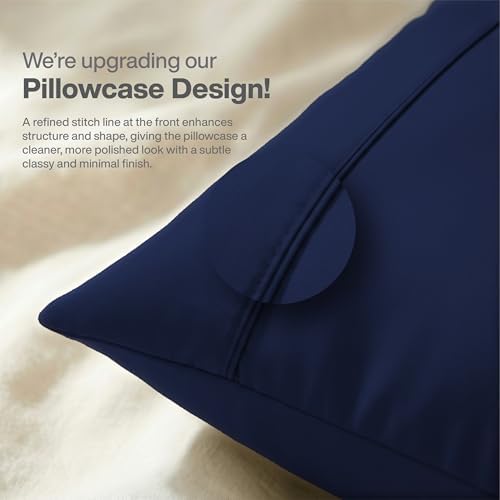 QUEENSBAY Queen Pillow Cases Set of 2, Microfiber Cooling Pillowcases, Soft - Image 2