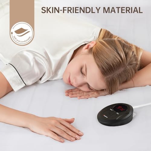 Bwarm Electric Heated Mattress Pad Queen Size, Bed Warmer, 9 Heat Settings - Image 4