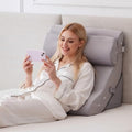Ruqmuis Wedge Pillow Set for After Surgery, Bed Wedge Pillow, Plush Grey by Ruqmuis