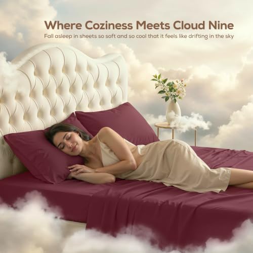 King Sheets Set, 4 Pieces 16" Deep Pocket Hotel Luxury Bed Sheets - Image 4
