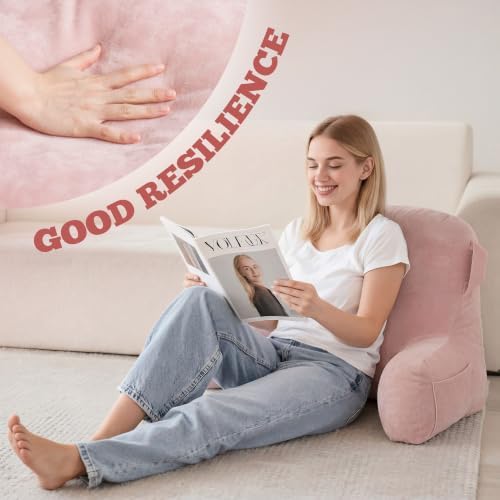 Reading Pillow for Bed, Back Pillow for Bed Sitting Up, Lumbar Support Pillow - Image 4
