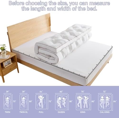 WhatsBedding 4 Inch Memory Foam Mattress Topper King - Image 5