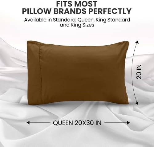 Pillow Covers Queen Size Set of 4, Soft and Comfy Pillow Cases - Image 2