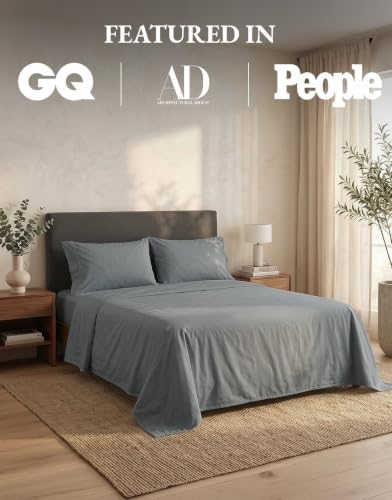 LANE LINEN Twin Bed Sheets 100% Organic Cotton Soft 3pc Percale - Image 5