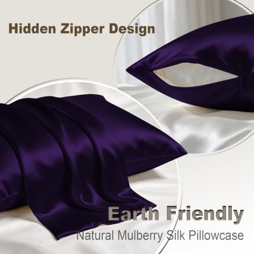 LYSHIN Silk Pillow Cases 2 Pack Queen Size - Image 2