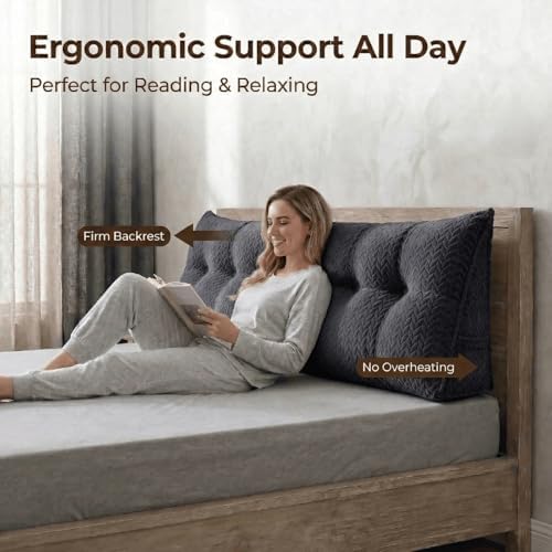 Headboard Pillow Queen Size, Reading Pillow - Image 4