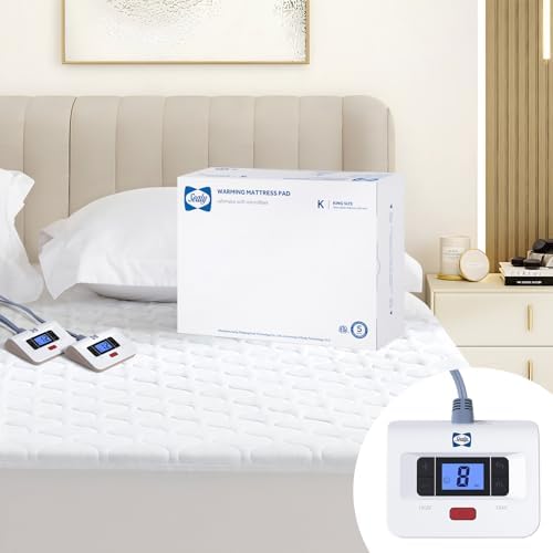 Sealy Heated Mattress Pad King Size Luxury Quilted Electric Bed Warmer by Sealy