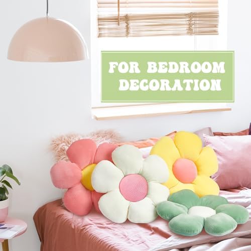 Reginary 4 Pcs Flower Floor Pillow Cushion Kids - Image 5