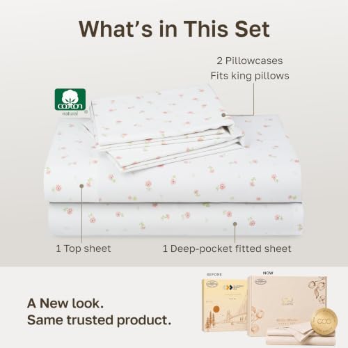 California Design Den Soft 100% Cotton King Sized Sheets Set - Image 3