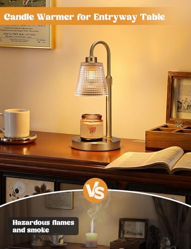 Gold Candle Warmer Lamp with Timer, Dimmable Candle Warmer for Jar Candles, Height Adjustable Wax Melts Warmer, Birthday Gifts for Women Mom, House Warming Gifts New Home Decor - Image 5