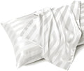 MR&HM Satin Body Pillow case, Ivory Striped by MRHM