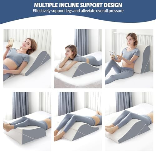 Simpledad Wedge Pillow for Sleeping Adjustable 3-in-1 High Leg Wedge Pillow - Image 3