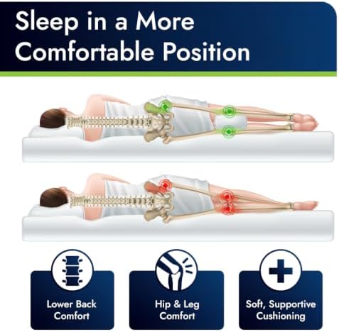 Sports Medica Knee Pillow for Side Sleepers, Memory Foam Leg Pillow Cushion - Image 5