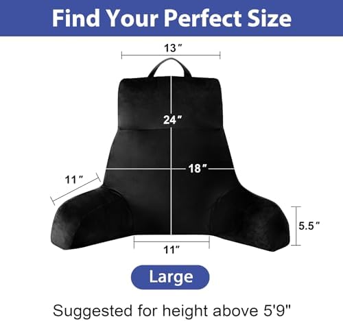 IPYNBAP Back Pillow for Bed Sitting up, Reading Pillow, 24 Inch - Image 2