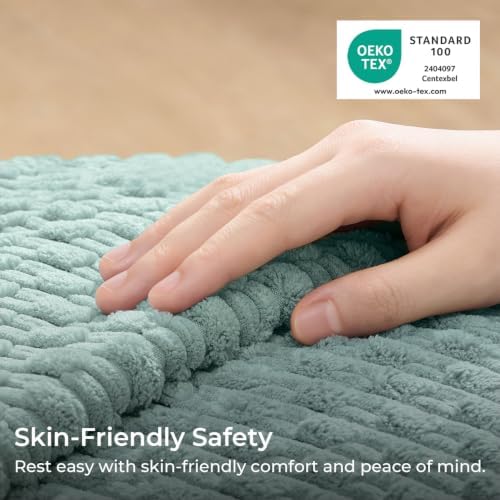 Kevin Textile Soft Corduroy 16"x24" Lumbar Pillow Cover 1 Pack, Dusty Green - Image 2