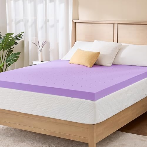 MLILY 2 Inch Queen Lavender Infusion Memory Foam Mattress Topper by MLILY