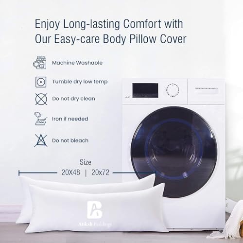Body Pillow Cover with Zipper 20x72 Cotton Long Body Pillowcase Lumbar Pillow - Image 6