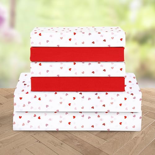 Elegant Comfort 6-Piece Sheet Set Deep Pocket Hearts - Image 2