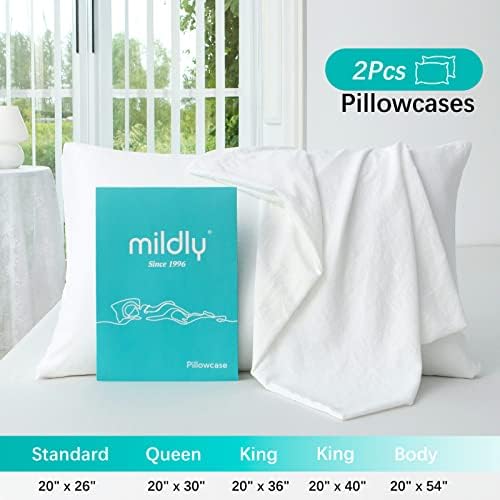 MILDLY Queen Pillowcases White - Image 3
