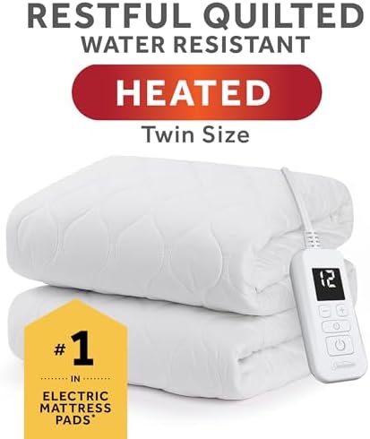 Sunbeam Restful Quilted Water Resistant Heated Mattress Pad - Image 2