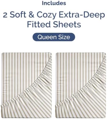 CGK Linens 2 Pack Extra Deep Queen Fitted Sheets - Image 4