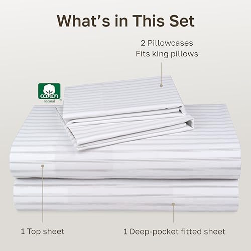 California Design Den Luxury 600 Thread Count King Sheet Set - Image 4