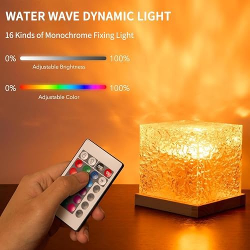 Ocean Wave Projector Light, Rechargeable Shower Light Ocean Lamp 16 Color - Image 3