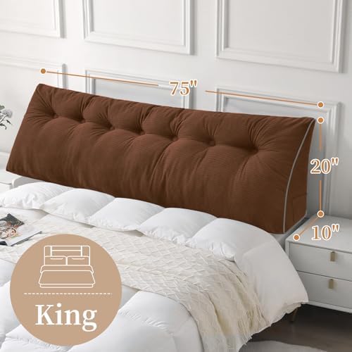 Sasttie Headboard Pillow King, Wedge Pillow Headboard - Image 2