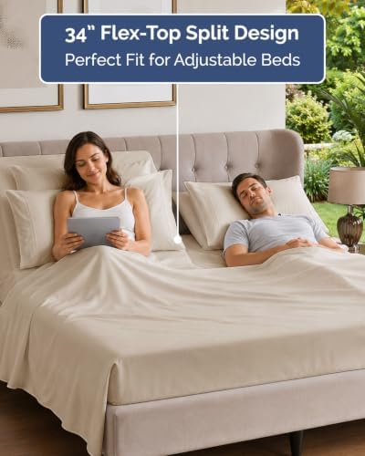 Flex Top Split Head King 6 Piece Sheet Set - Image 3