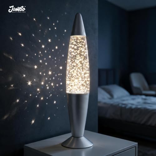 Jambo 16-Inch Silver Star Glitter Lamp I Beautiful Liquid Lamp I Entertaining for Adults and Kids I Perfect Holiday Gift - Image 4