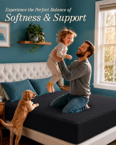 King Mattress Pad, Quilted Mattress Protector Topper fits 16" Deep Pocket - Image 6