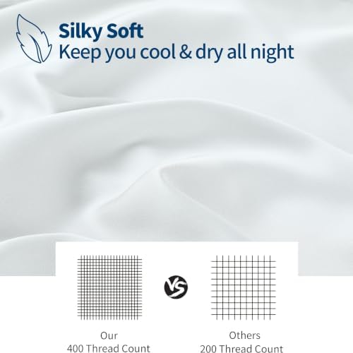 Bamboo Viscose Zipper Pillow Cases Standard Size Set of 2 - Image 2