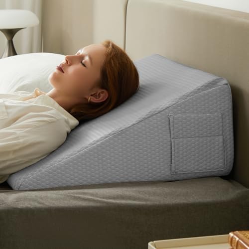 Bedluxe Wedge Pillow, 12 inch Bed Wedge Pillow by Bedluxe
