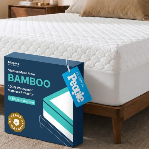 Ultra Soft Waterproof Mattress Protector California King by NiagaraSleepSolution