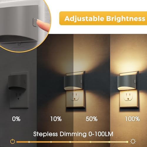 L LOHAS LED Night Lights Plug into Wall, Dimmable Night Light 2 Pack - Image 4