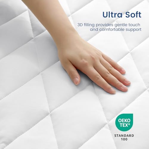 Cozy Bliss Cooling Mattress Pad Full, Waterproof Mattress Topper - Image 4