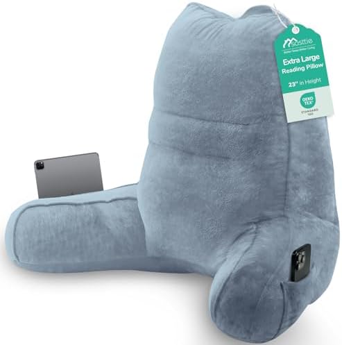 Sasttie Reading Pillow for Bed, Back Pillow for Sitting Up by SASTTIE