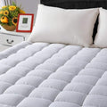 Cotton Twin XL Mattress Pad Fitted Quilted Mattress Cover by LEISURETOWN